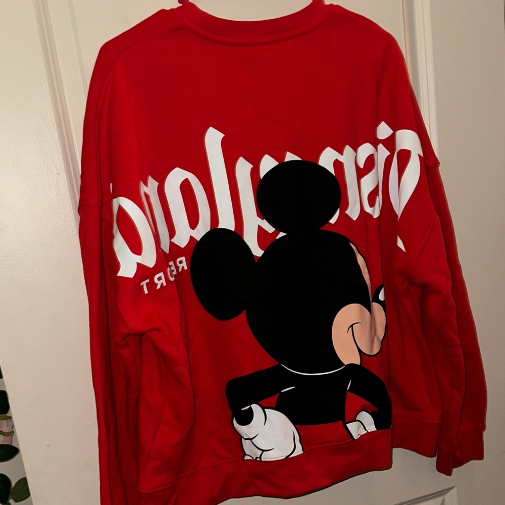 Disney Red and Black Mickey Mouse Sweatshirt - Picture 2 of 3